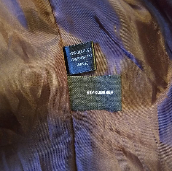 M. JULIAN Women's Wined Red Wool Blend Double Breasted Pea Coat - Picture 16 of 16